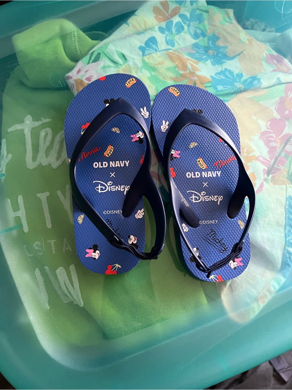 Old Navy x Disney Kids' Navy Mickey Flip Flops